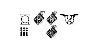 монтажен комплект, изпускателна система HJS                 