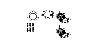 монтажен комплект, изпускателна система HJS                 