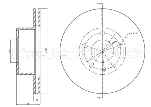 спирачен диск METELLI             