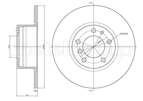 спирачен диск METELLI             