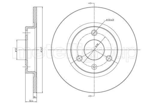 спирачен диск METELLI             