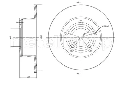 спирачен диск METELLI             