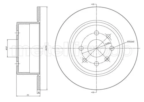 спирачен диск METELLI             