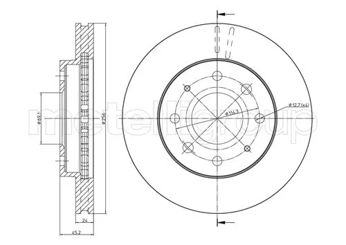 спирачен диск METELLI             