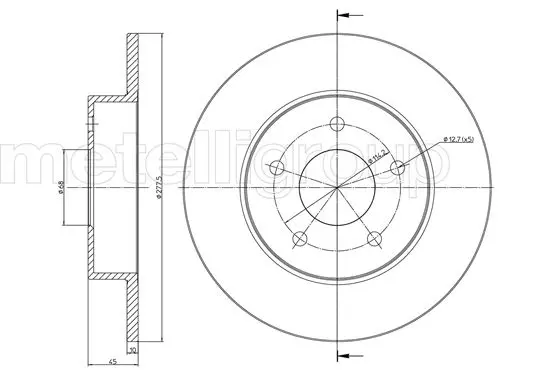 спирачен диск METELLI             