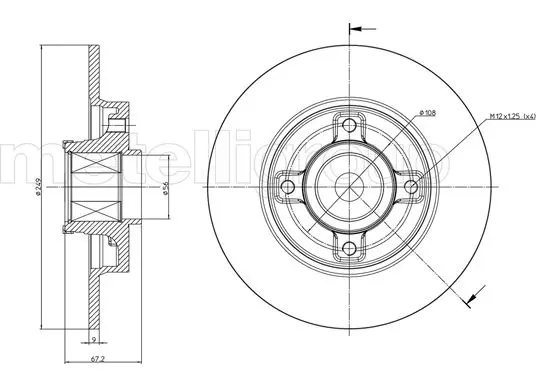 спирачен диск METELLI             