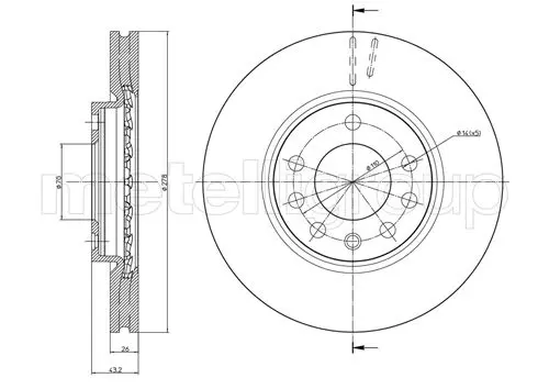 спирачен диск METELLI             