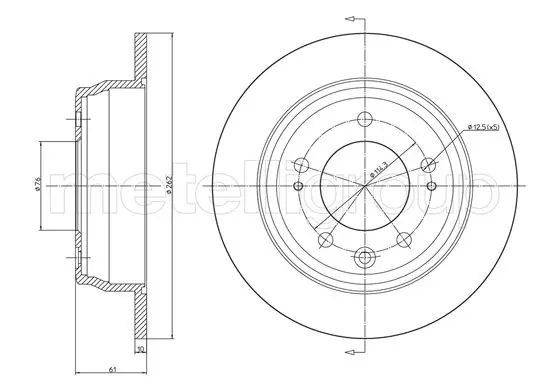 спирачен диск METELLI             