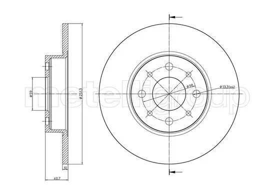 спирачен диск METELLI             