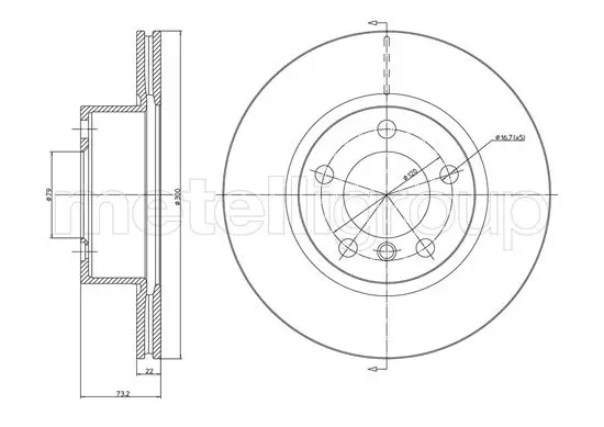 спирачен диск METELLI             