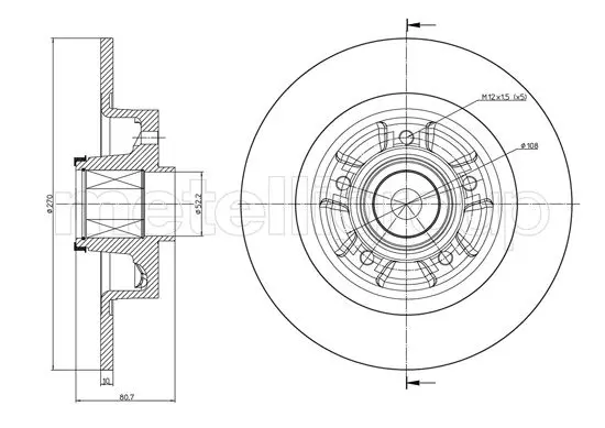 спирачен диск METELLI             