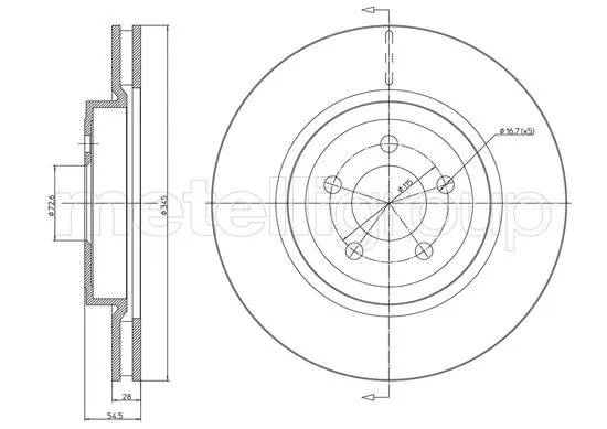 спирачен диск METELLI             