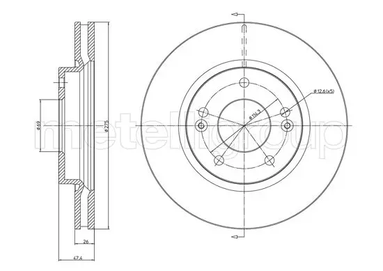 спирачен диск METELLI             