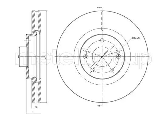 спирачен диск METELLI             