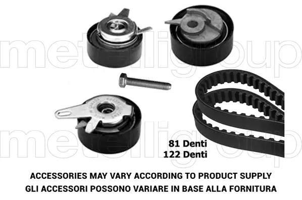 комплект ангренажен ремък METELLI             