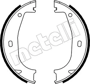 комплект спирачна челюст, ръчна спирачка METELLI             