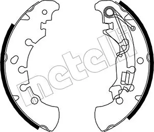 комплект спирачна челюст METELLI             