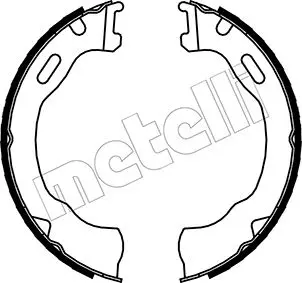 комплект спирачна челюст, ръчна спирачка METELLI             