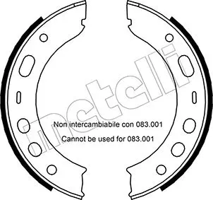 комплект спирачна челюст, ръчна спирачка METELLI             