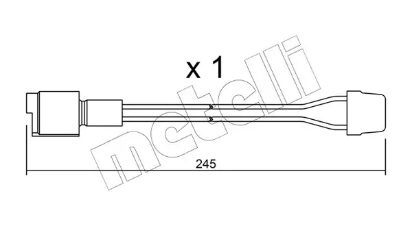 предупредителен контактен сензор, износване на накладките METELLI             