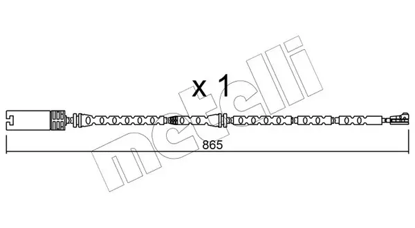 предупредителен контактен сензор, износване на накладките METELLI             