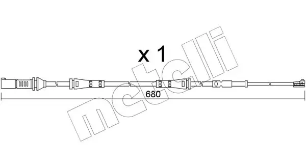 предупредителен контактен сензор, износване на накладките METELLI             