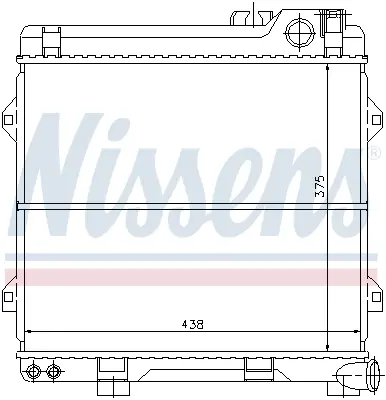 радиатор, охлаждане на двигателя NISSENS             