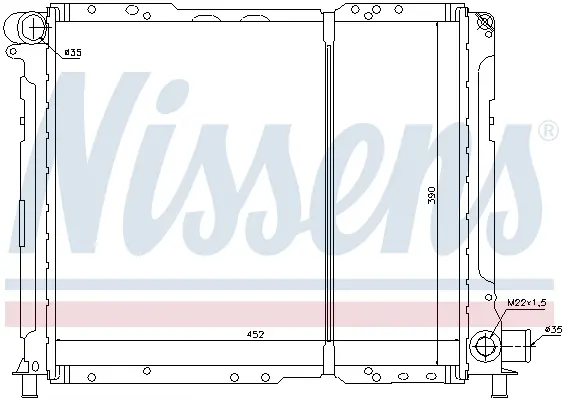 радиатор, охлаждане на двигателя NISSENS             