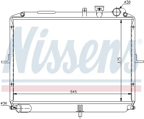 радиатор, охлаждане на двигателя NISSENS             