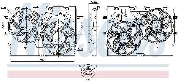 вентилатор, охлаждане на двигателя NISSENS             