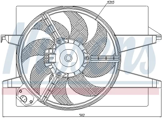 вентилатор, охлаждане на двигателя NISSENS             