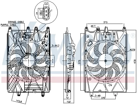 вентилатор, охлаждане на двигателя NISSENS             