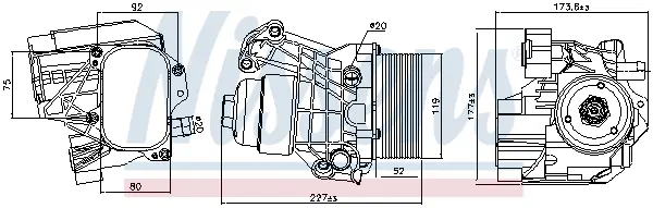 Маслен радиатор за Volkswagen TIGUAN (AD1, AX1) 2.0 TDI 4motion 91312 NISSENS             