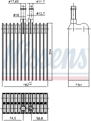 изпарител, климатична система NISSENS             