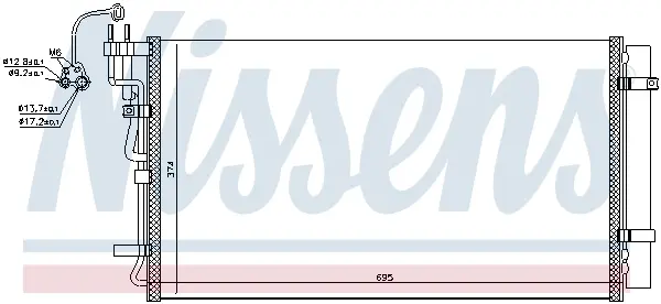 кондензатор, климатизация NISSENS             