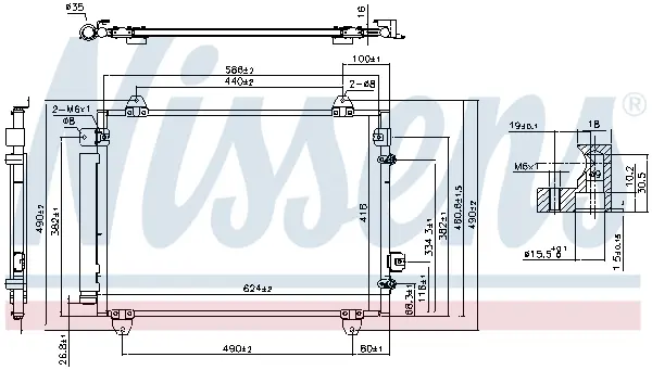 кондензатор, климатизация NISSENS             
