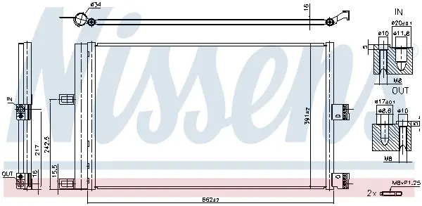 кондензатор, климатизация NISSENS             