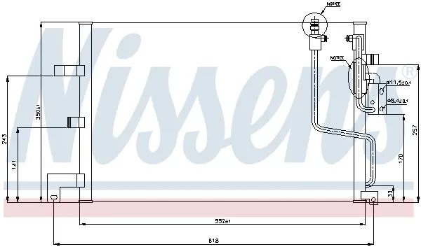 кондензатор, климатизация NISSENS             