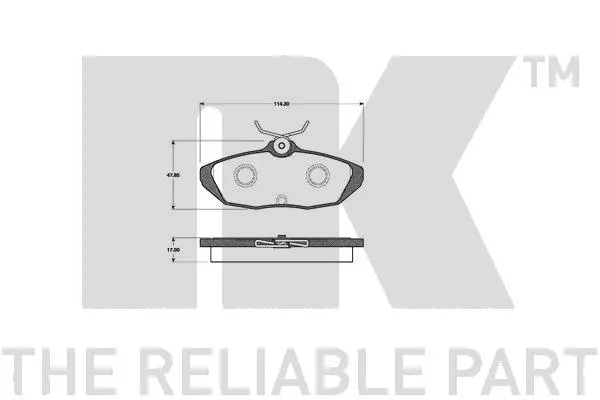комплект спирачно феродо, дискови спирачки NK                  