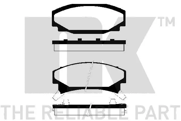 комплект спирачно феродо, дискови спирачки NK                  
