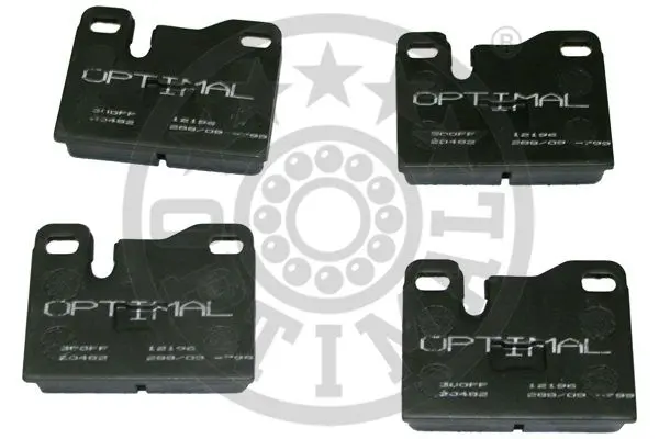 комплект спирачно феродо, дискови спирачки OPTIMAL             