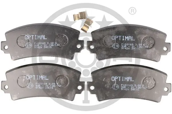 комплект спирачно феродо, дискови спирачки OPTIMAL             