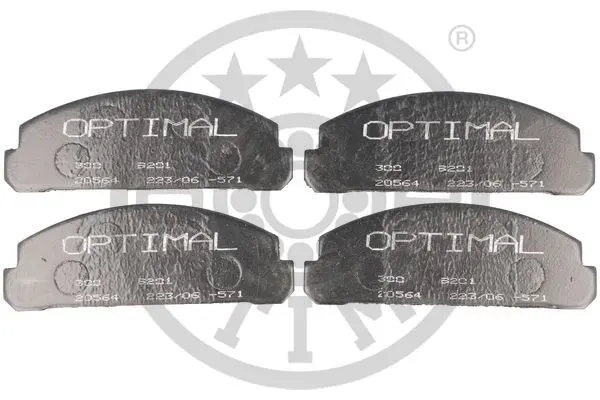 комплект спирачно феродо, дискови спирачки OPTIMAL             