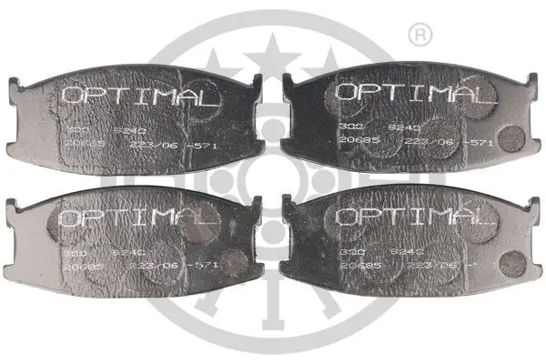 комплект спирачно феродо, дискови спирачки OPTIMAL             