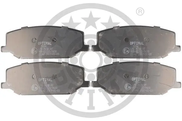 комплект спирачно феродо, дискови спирачки OPTIMAL             
