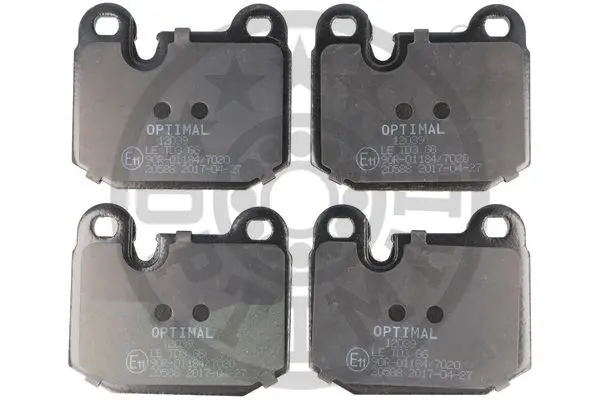комплект спирачно феродо, дискови спирачки OPTIMAL             