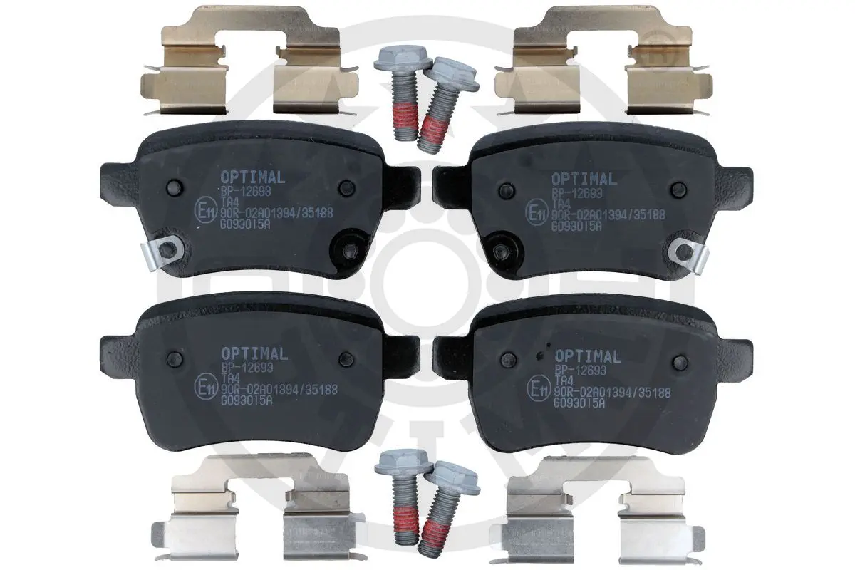 комплект спирачно феродо, дискови спирачки OPTIMAL             