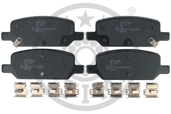 комплект спирачно феродо, дискови спирачки OPTIMAL             