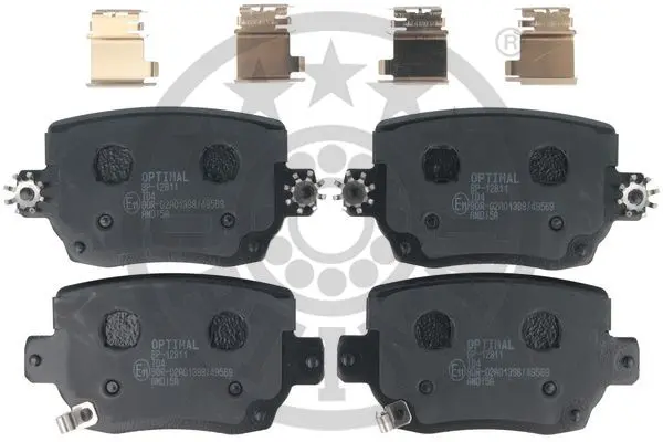 комплект спирачно феродо, дискови спирачки OPTIMAL             
