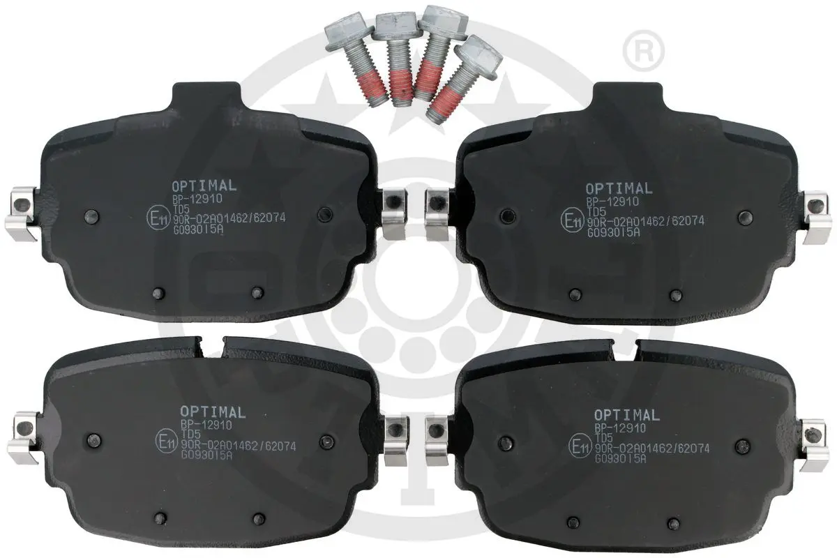 комплект спирачно феродо, дискови спирачки OPTIMAL             